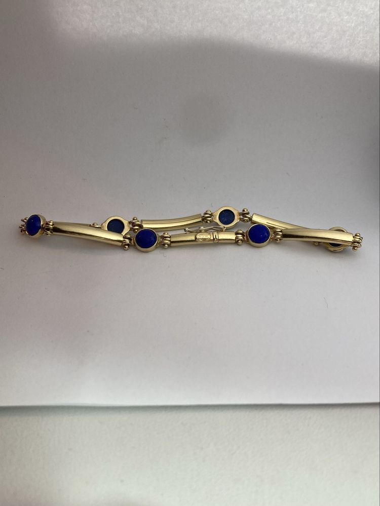 Bratara aur 18kt.cu lapis lazuli