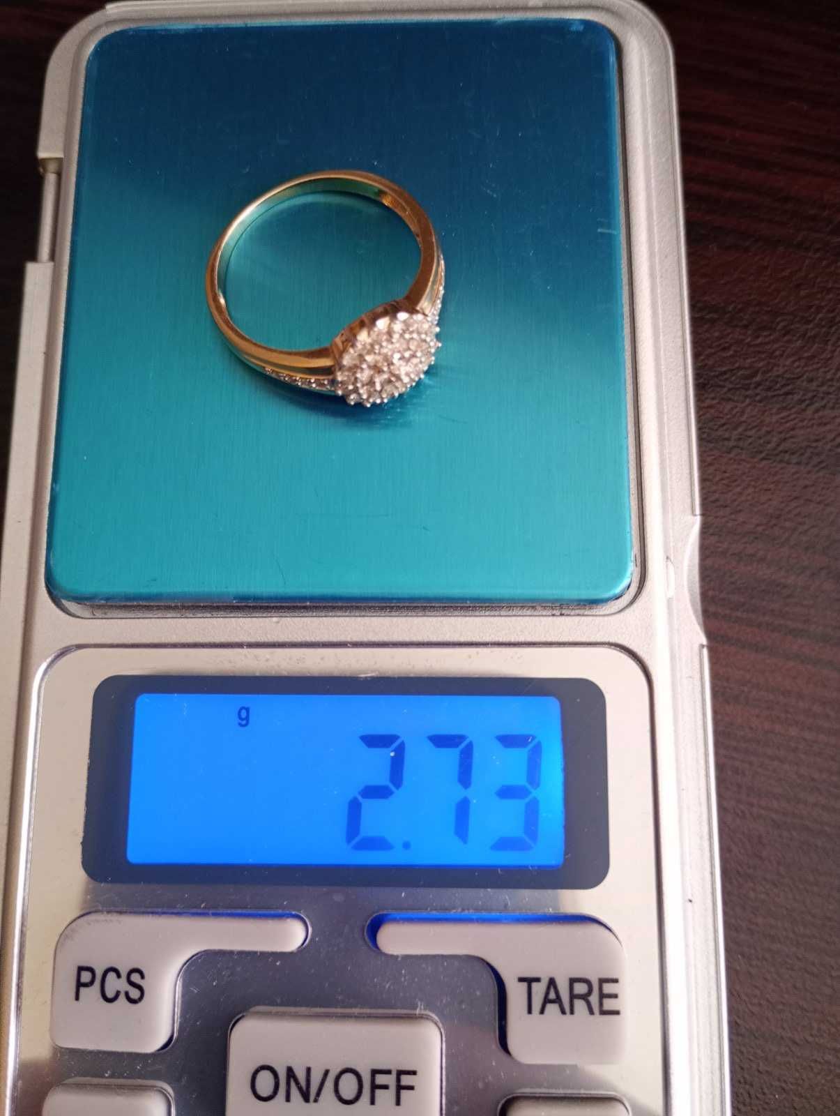 Златен ПРЪСТЕН С ДИАМАНТИ !!!  43  Диаманта! ДОГОВАРЯНЕ!!!