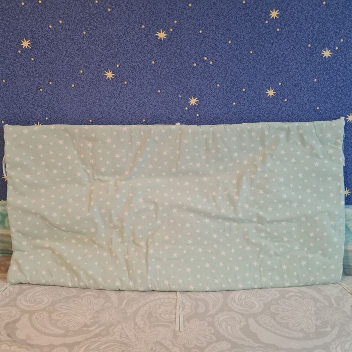 Apărători pătuț bebe verde menta stelute