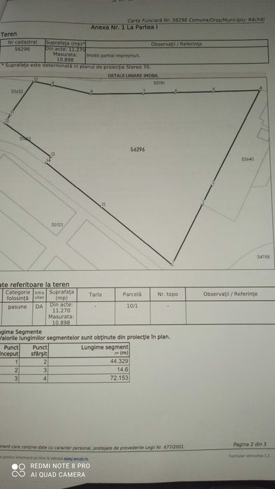 teren intravilan Rachiti la 4 km de Botoșani