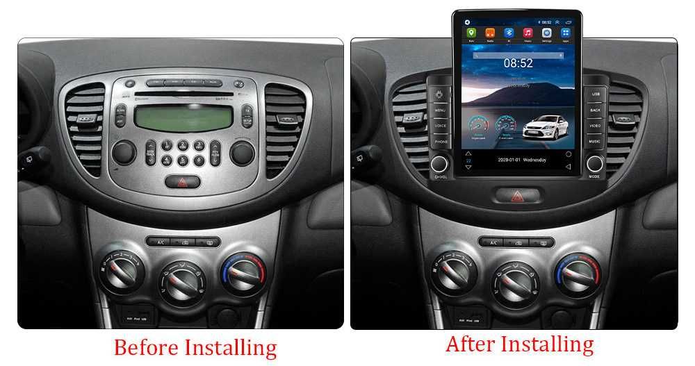 Navigatie Hyundai i10 2007-2013,Tesla Style, Android,2+32GB ROM,10inch