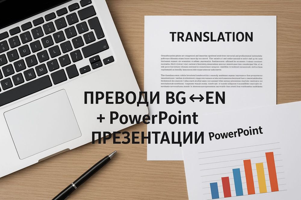 Превод EN↔BG / Презентации / Помощ по английски — бързо и качествено