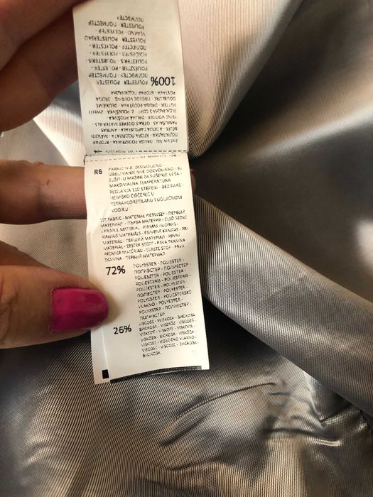 Sacou NOU gri cu dungi roz_Reserved_marime 40