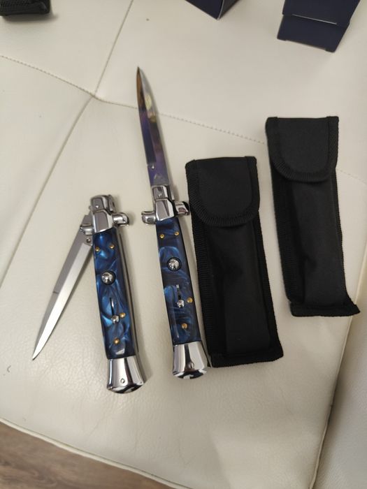 Stileto Briceag italian 24 cm albastru