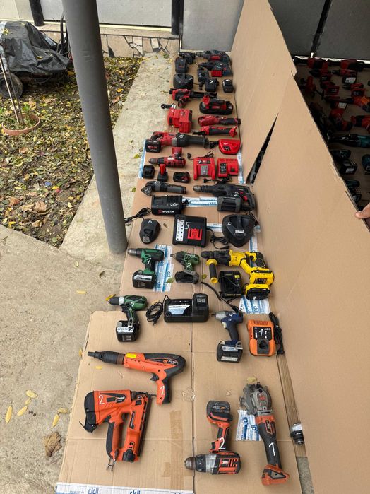 Scule acumulator (polizor autofiletanta rotopercotor flex pistol cuie)