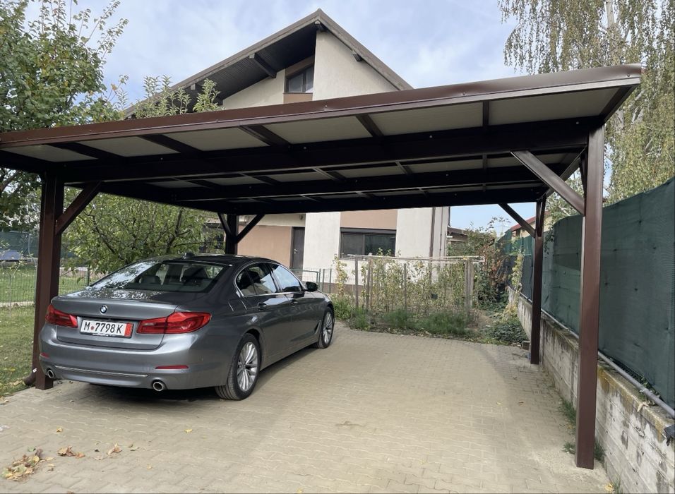 Vand Carport auto din metal sau din lemn la preturi avantajose