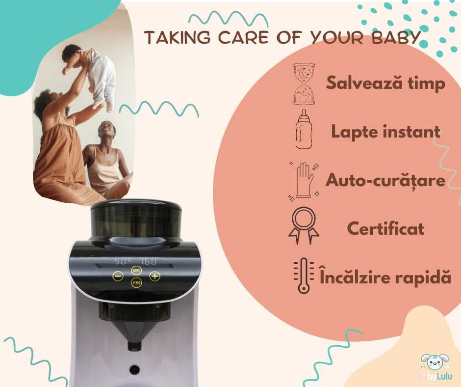 Espressor Lapte Praf pentru bebelusi cu Aplicatie Mobila BabyLulu