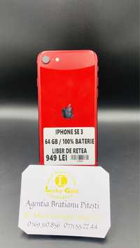 iPhone SE3 64GB 100%Baterie Cod produs : 13387