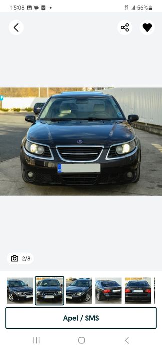 Saab 9-5 Aero /2.3 turbo /280cp/ trapă / piele bej/ ventilație