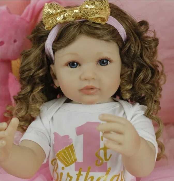 Реалистична кукла, реборн reborn бебе, кукла преродено бебе 55см