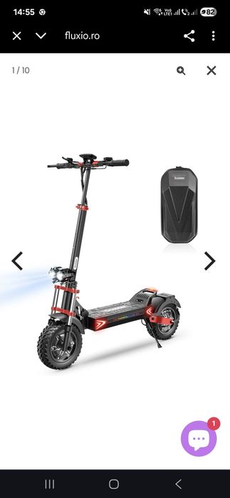 Trotinetă Electrică iScooter iX8 - Motor 2400W, Viteză 60 km/h, Auto