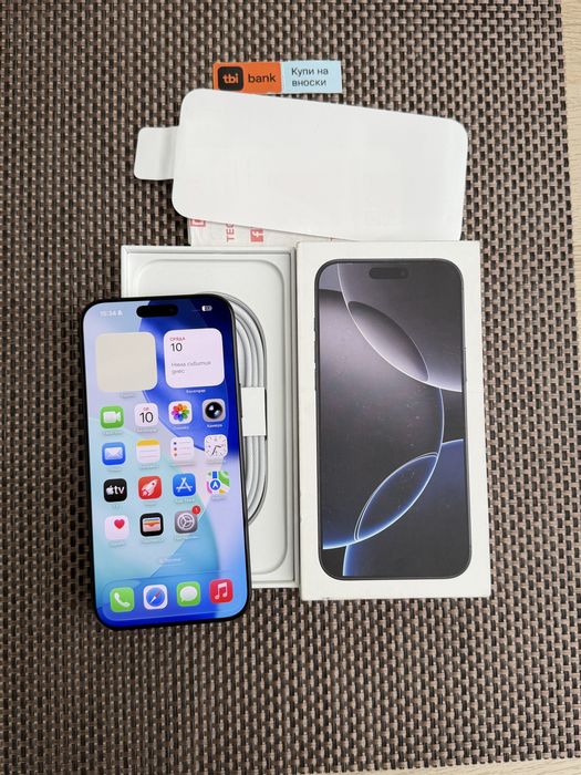 НОВ! 256Gb*ЛИЗИНГ* iPhone 16 Pro Max Black Titanium / 24М ГАРАНЦИЯ