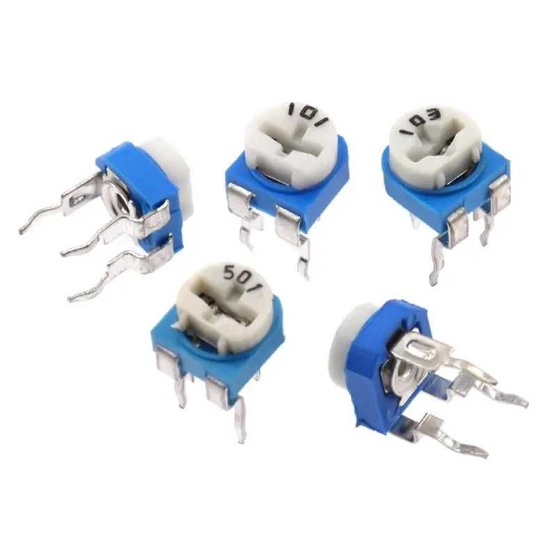 Potentiometre semireglabile RM065 150buc 15 valori 100Ohm - 1MOhm