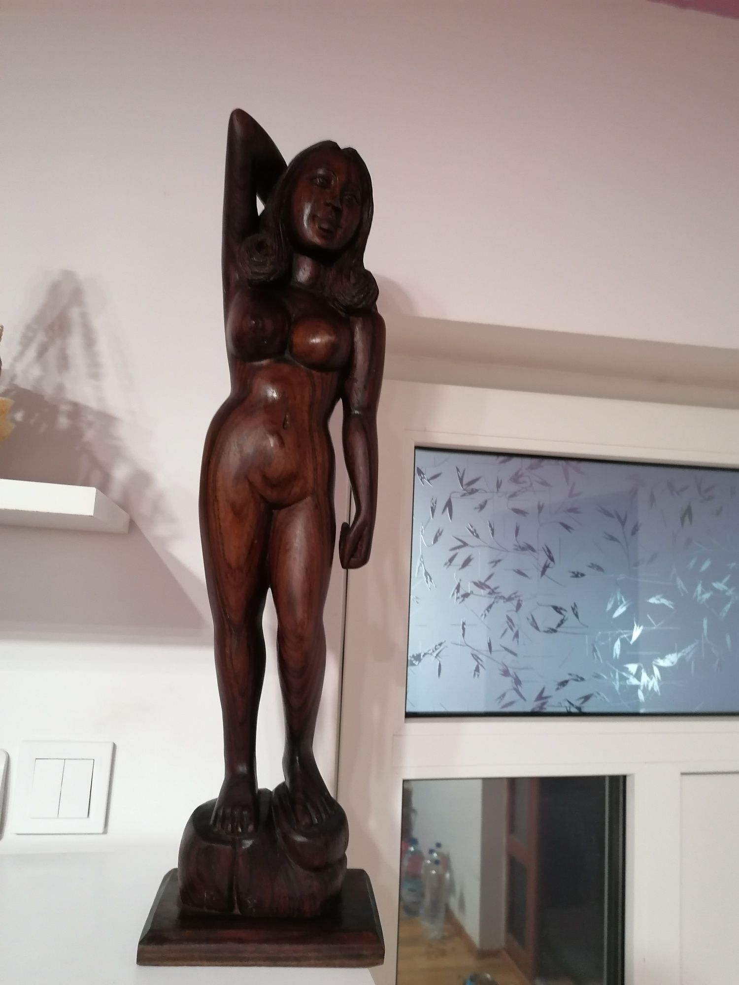 Statuieta din lemn fin piesa rara 60 cm