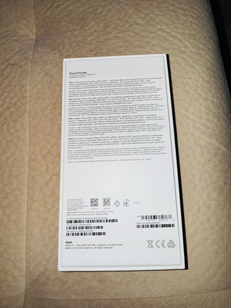 Iphone 14 Pro Max, Space Black, 256GB
