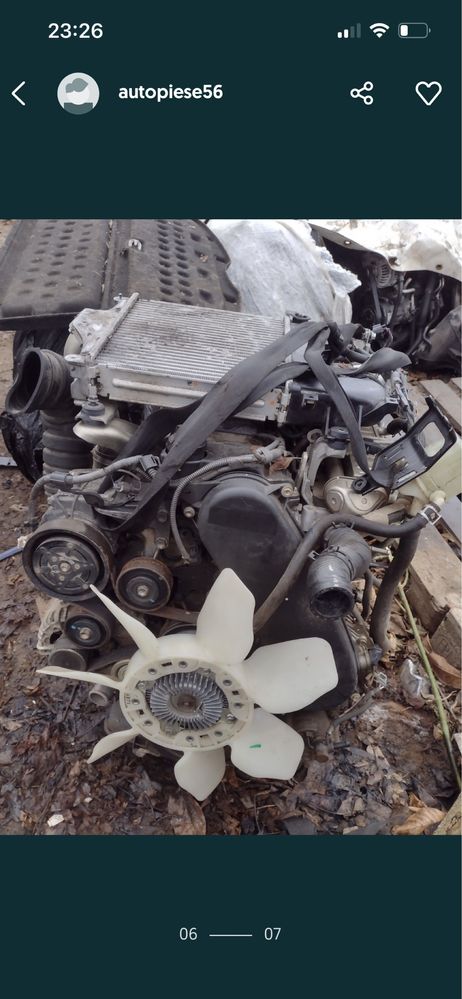 Motor complet Toyota hilux 2.5 2KD 2015 70.000 km piese dezmembrari