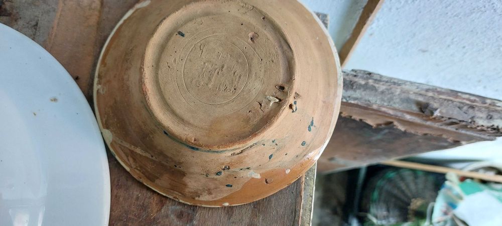 farfurii pictate  si stergare vechi