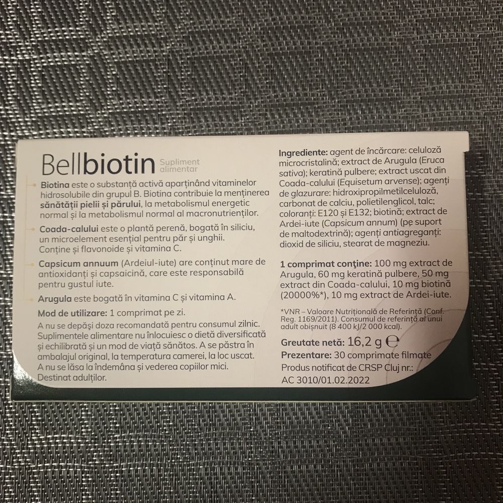 Bellbiotin comprimate