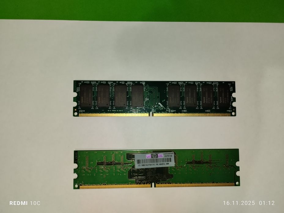 1 және 2 ГБ ДДР 2 оперативті жады модульдері