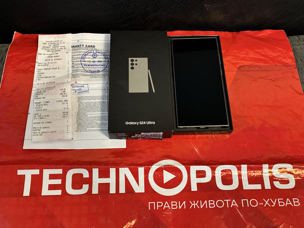 ***512GB Samsung S24 Ultra 12GB Гаранция Technopolis до 2026 г.