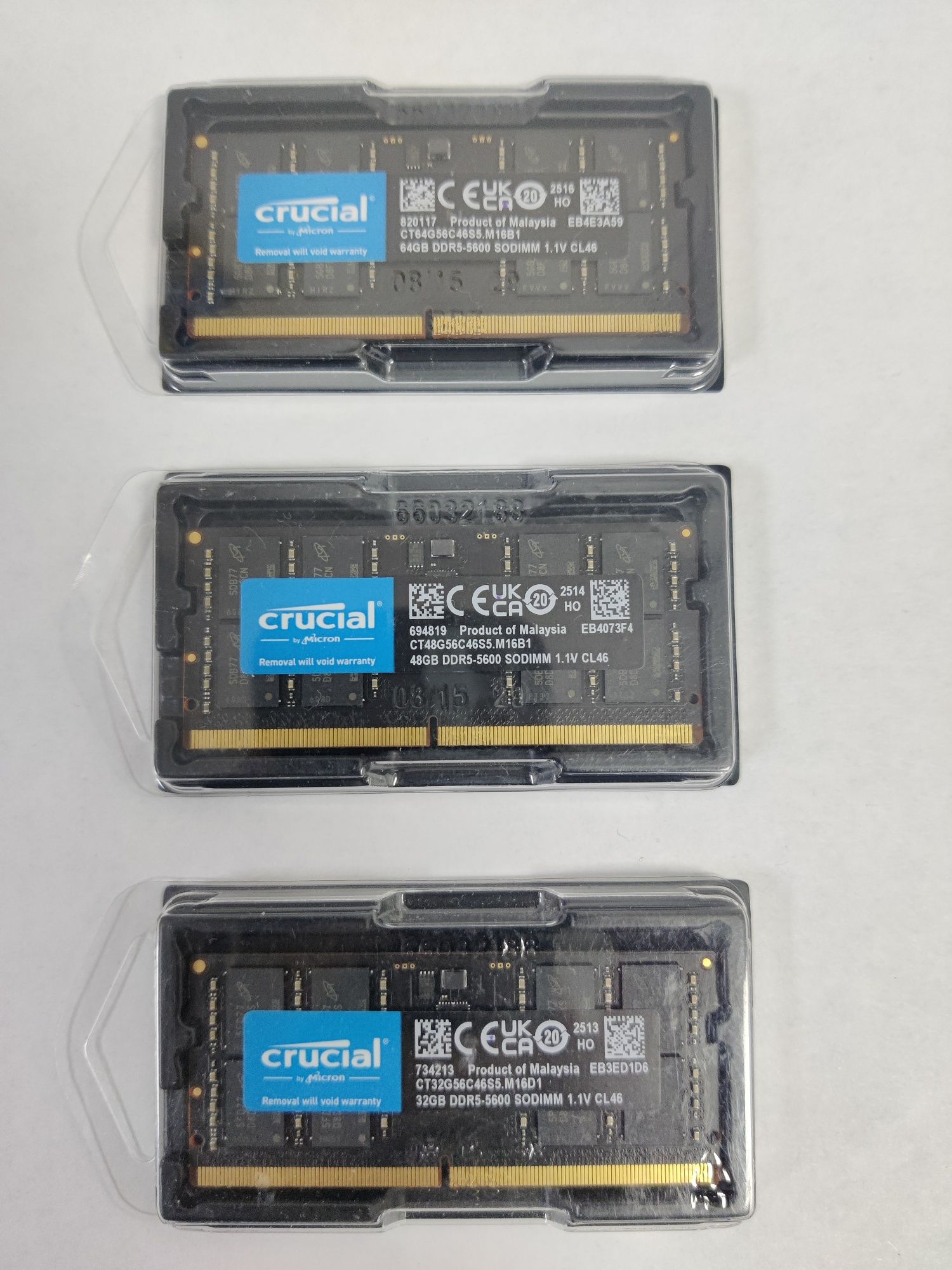32GB DDR5-5600/48GB DDR5/64GB DDR5 для Ноутбука оперативная память ОЗУ