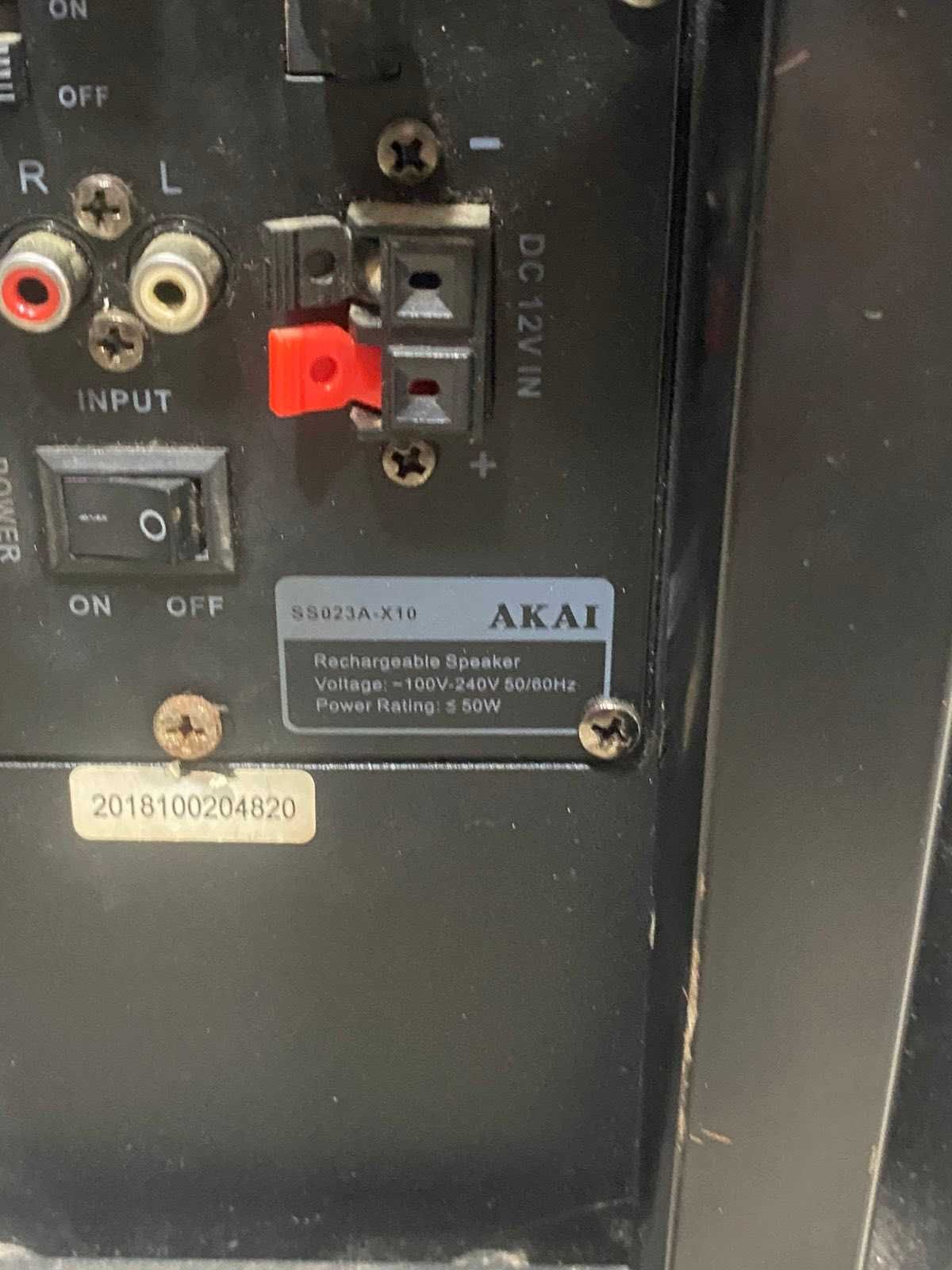 Преносима тонколона Akai SS023A-X10, Черна