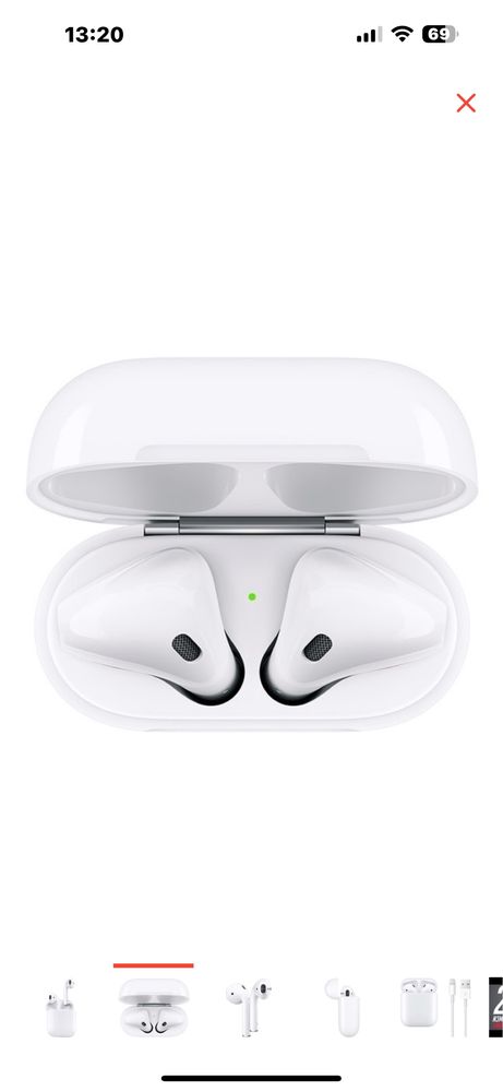 Apple AirPods 2 with Lightning белый