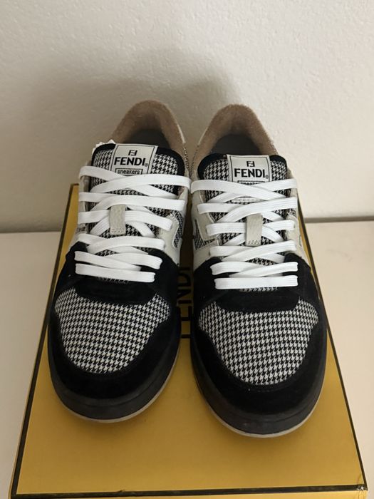 Papuci Fendi Match Houndstooth