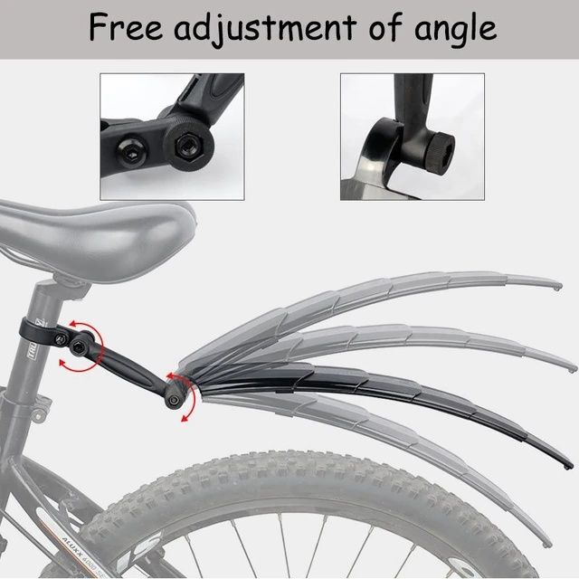 Set aripi bicicleta aripa telescopica pliabilă detașabilă noroi ploaie