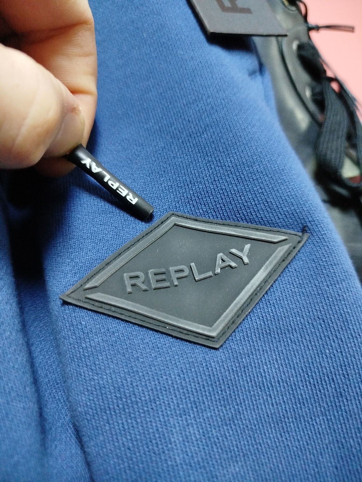 Оригинално долнище анцуг REPLAY XXL , 3XL ново мъжко синьо памучно