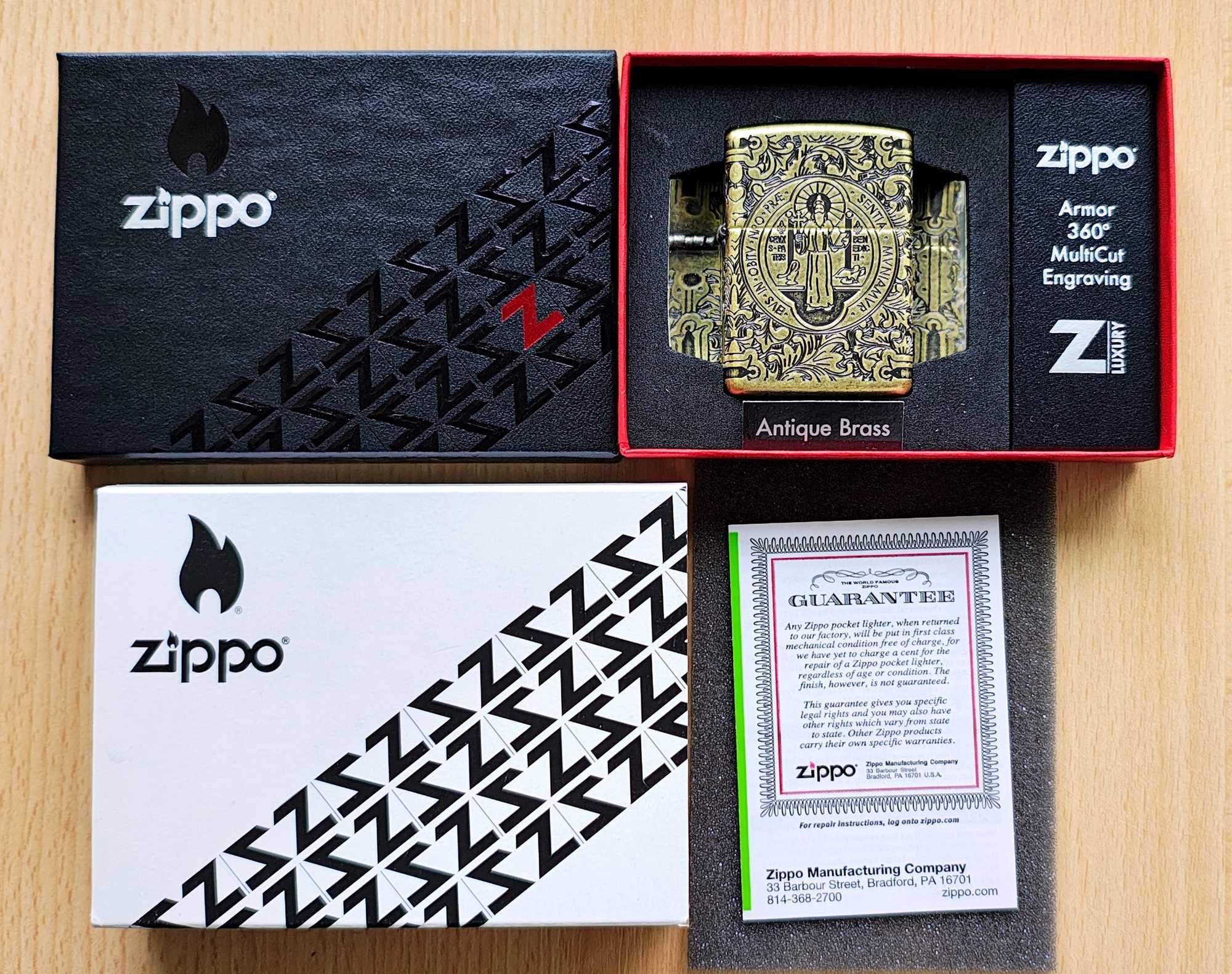 Brichetă Zippo nouă Armor Case St. Benedict (Constantine original)