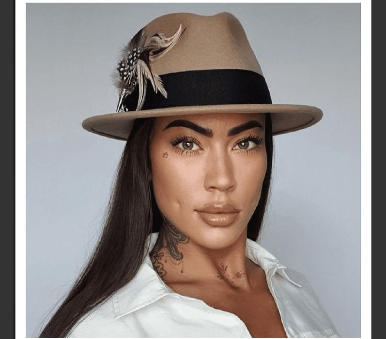 Pălărie Fedora Burford lână premium cu broșă pană pasare