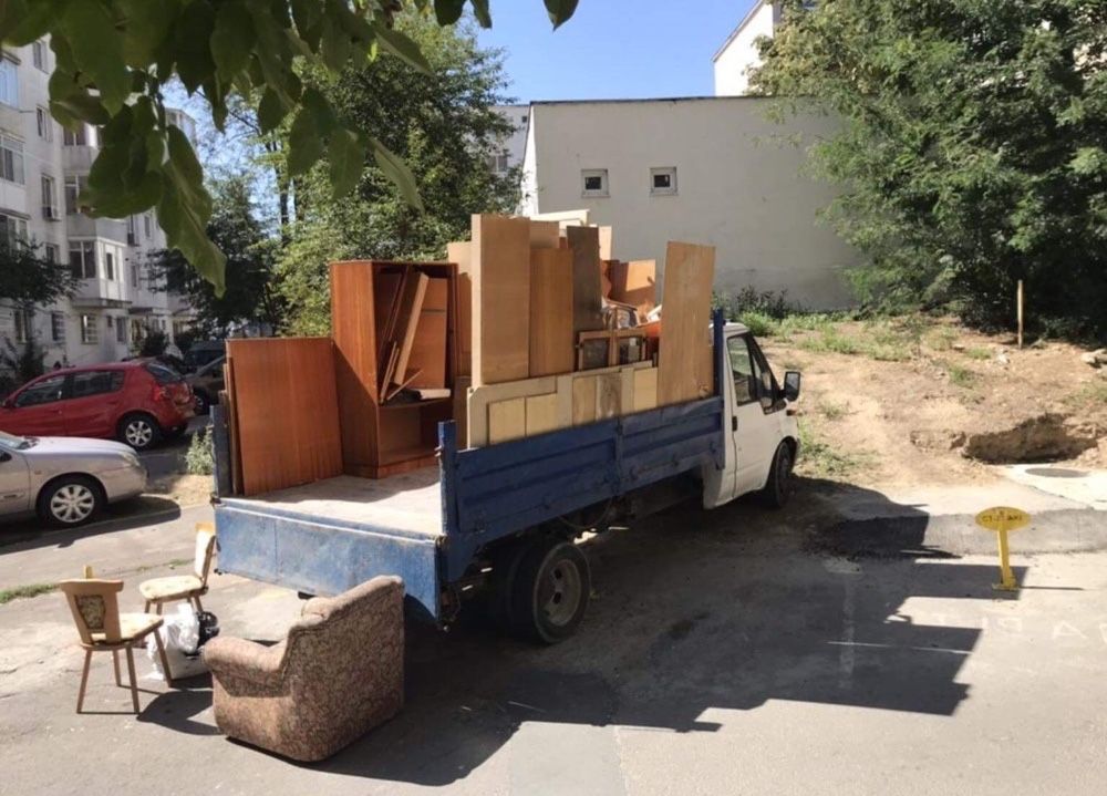 Transport moloz, nisip,pamant,mobila deseu  macara moloz