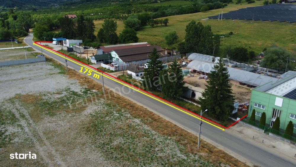 Teren + Hale Industriale de închiriat în comuna Domnești, jud Argeș.