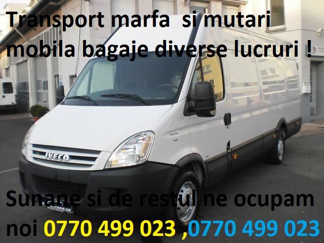 Transport marfa mobila mutari Debarasari mobila veche moloz Timisoara