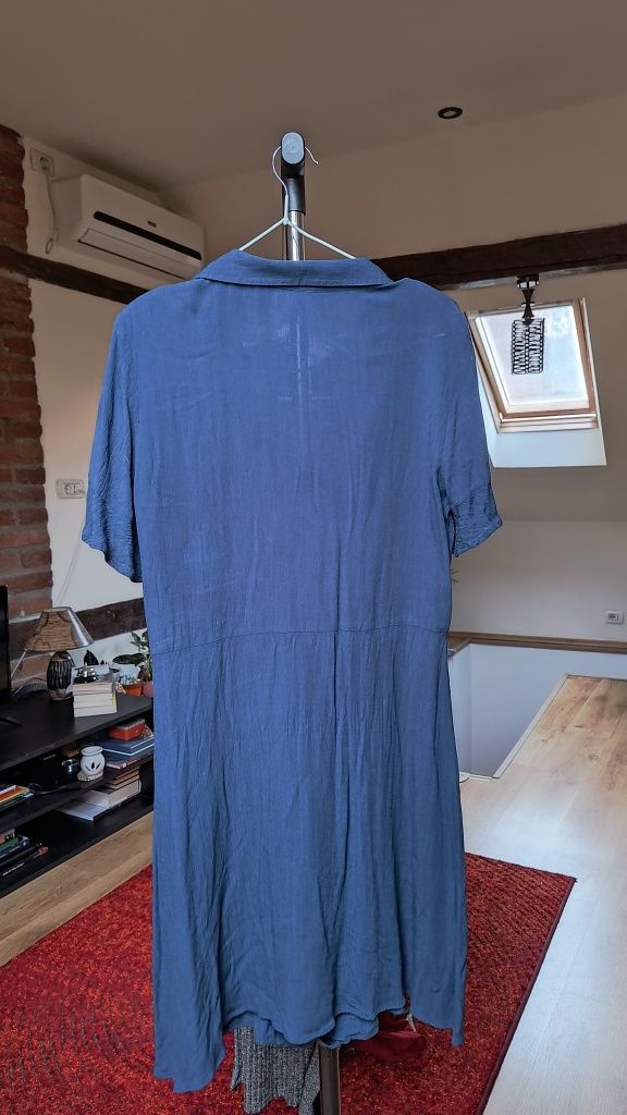 Rochiță de vară albastră, mărimea M real (pe etichetă 40)