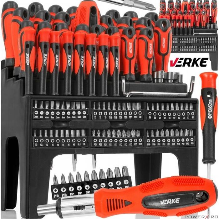 Set surubelnite si biti, 100 piese, Verke