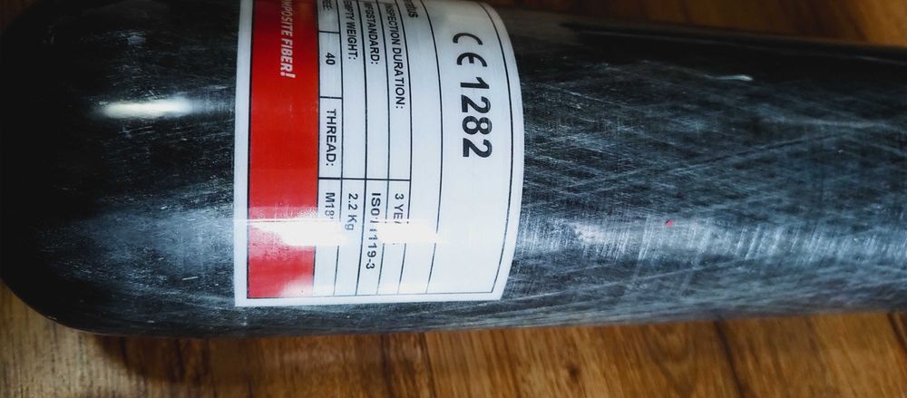 Карбонова бутилка Tuxing- PCP 3L 300bar