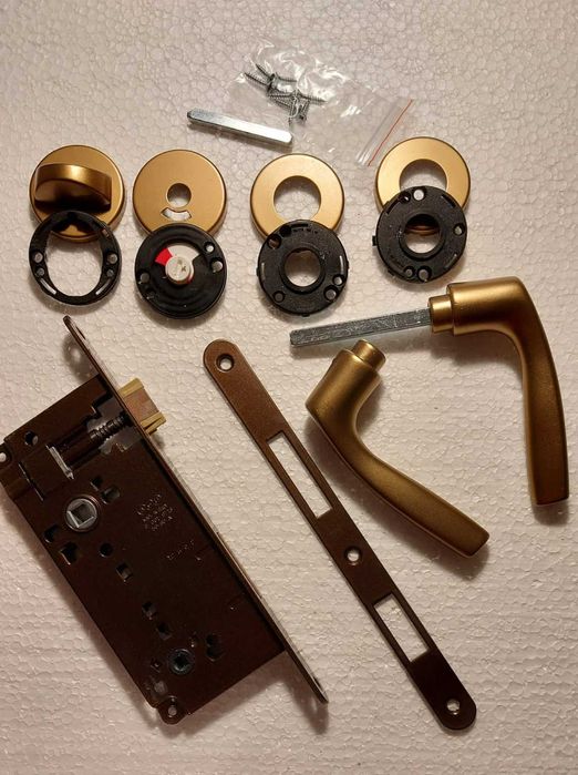 Manere cu silduri, broasca si opozant, set complet pt usi