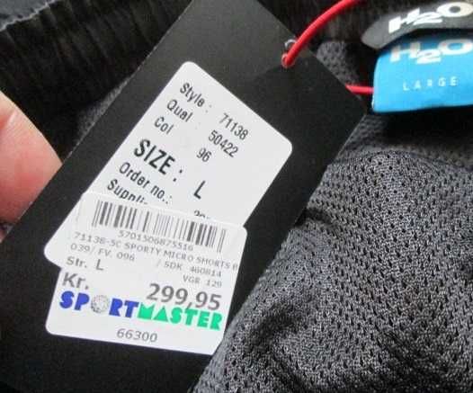 H2O нови, с етикет черни шорти размер L.