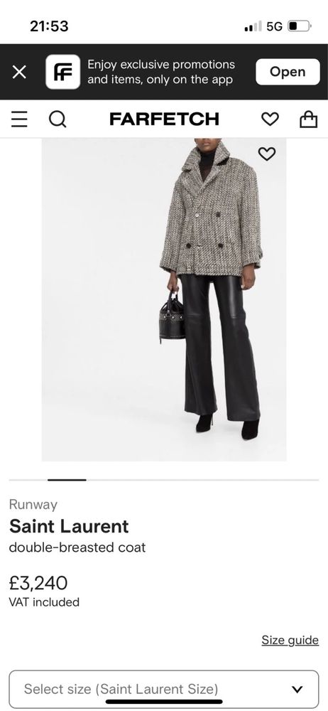 Saint lauren wool палто