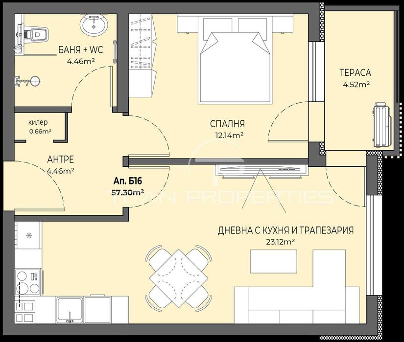 Продава се Двустаен апартамент в Пловдив, Остромила - 64 кв.м за 1678 €/кв.м - Снимка #9
