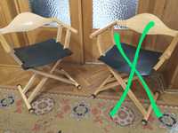 Scaun lemn și piele naturală,scaun regizor