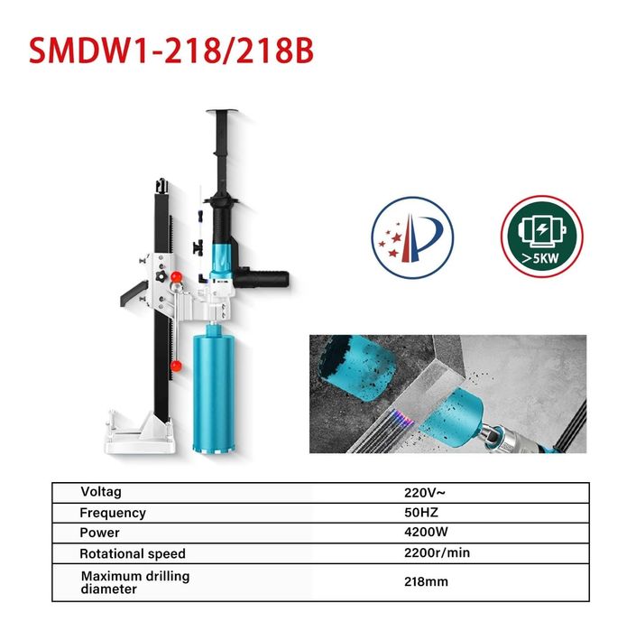 Masina de carotat ultraperformanta. Fara CARBUNI. Super dotata. 4200 W