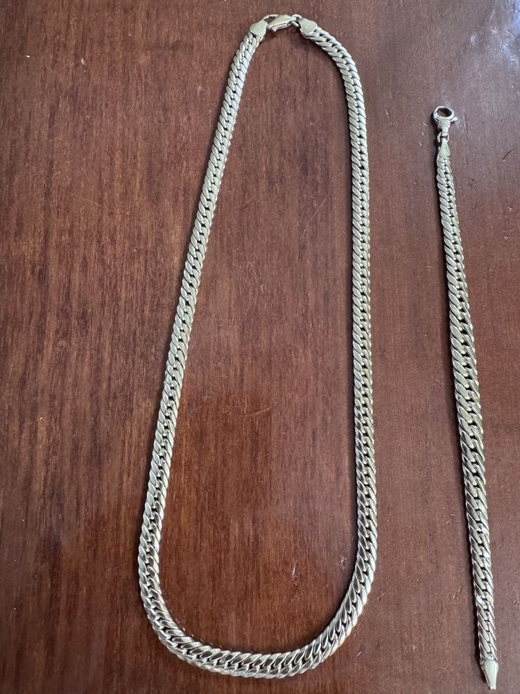 Set colier si brațara aur 14karate. 585 / 300 lei gr
