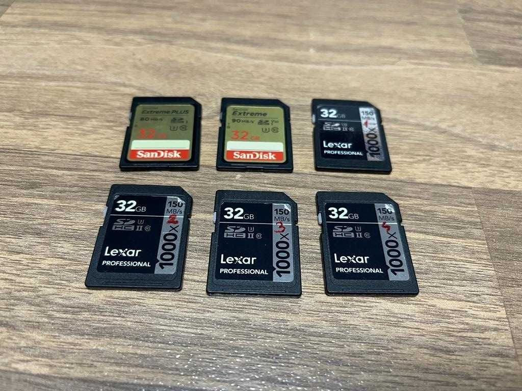 Carduri 32gb si 64gb Sandisk si Lexar SD, SDHC, CF, Compact Flash