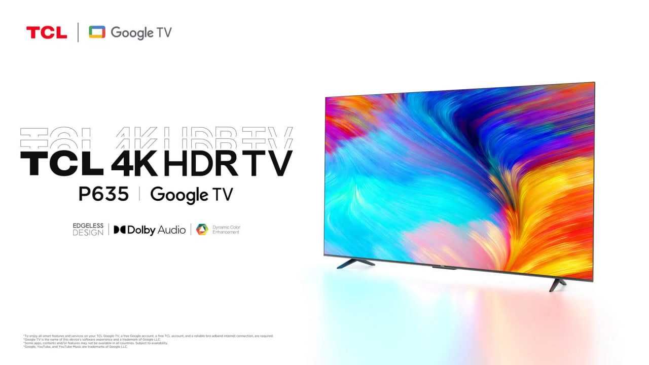 Телевизор 55 TCL P635 SMART 4К HDR Google-TV. Доставка бесплатно!