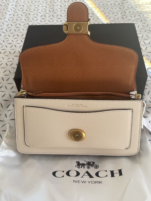 Geantă Coach Tabby 26 Bej/Albă