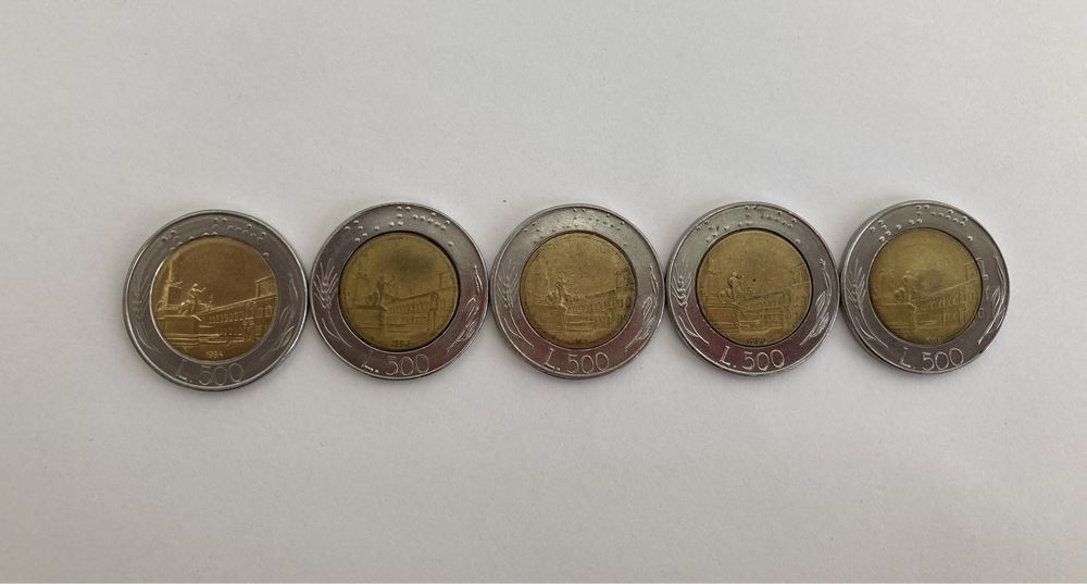 Италиански старинни монети - ITALIAN REPVBBLICA ITALIANA L.500 COIN