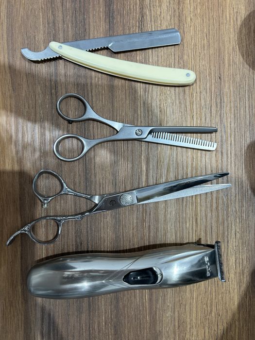 Тример andis, 1ножица филажна, 1ножица права и един бръснач